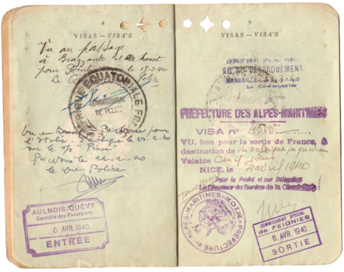Leopoldville, 1940 - Passeport de Victor de Caluwé - Pointe Noire