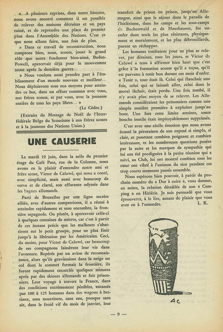 Molenbeek, 1945 - Une causerie au premier étage du café Paes.