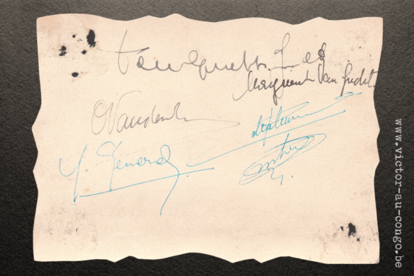 1936 - Carte d'adieu, Verso
